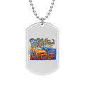 Diecast Car Dog Tag Necklace — Retro Hot Rod Pendant with Chain