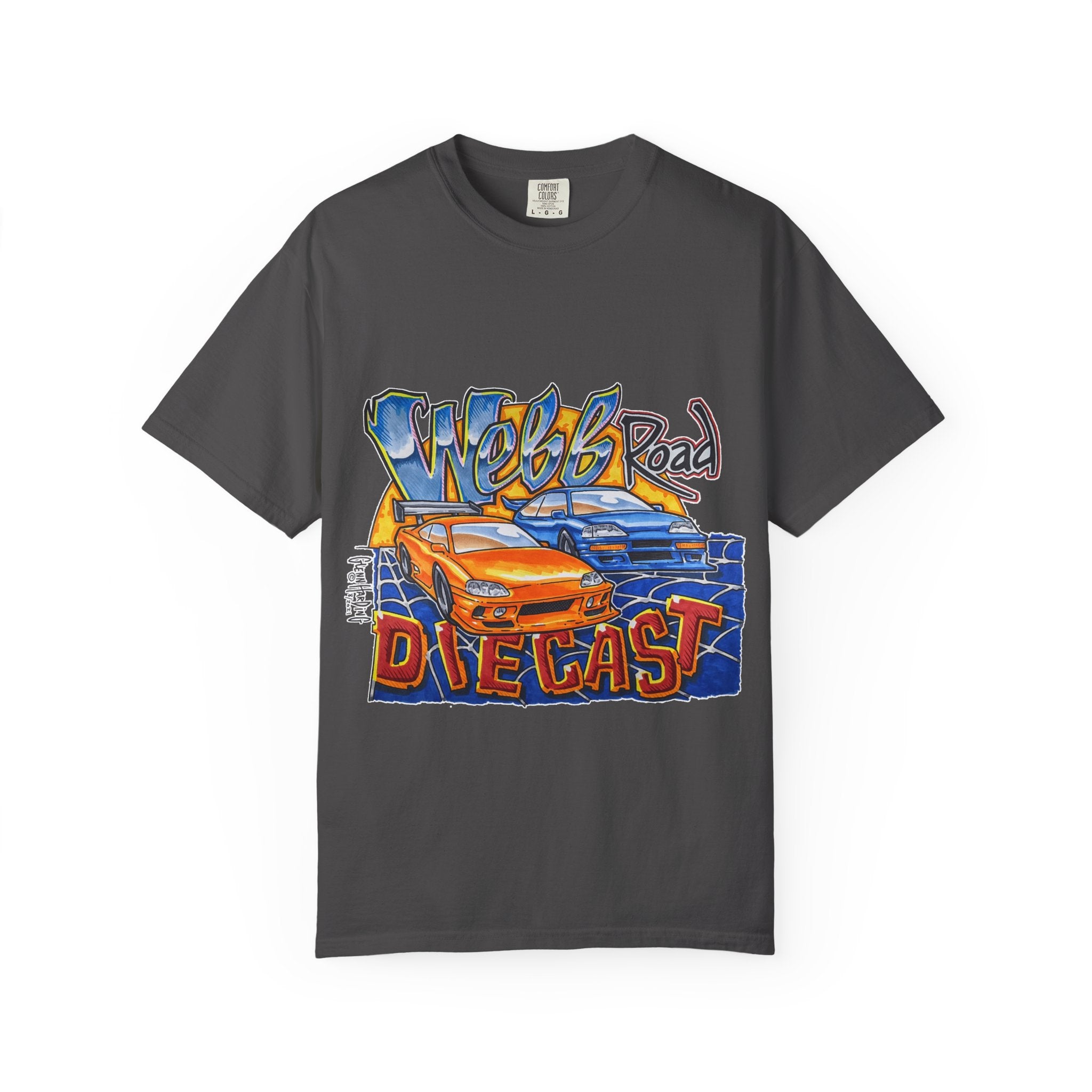 Webb Road Diecast Car Illustration T-Shirt | Racing Graphic Tee