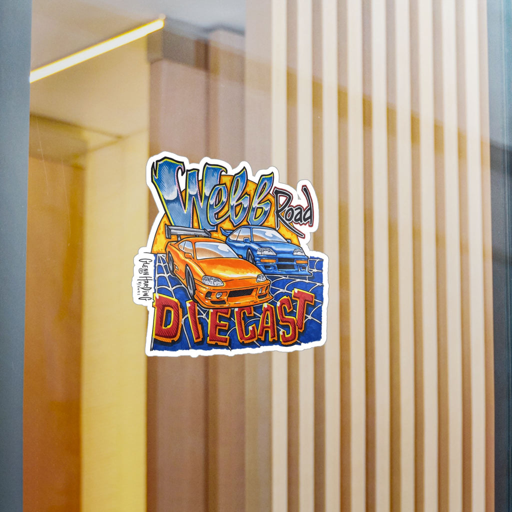 Diecast Car Kiss-Cut Vinyl Decal — "Webb Road" Racing Graphic