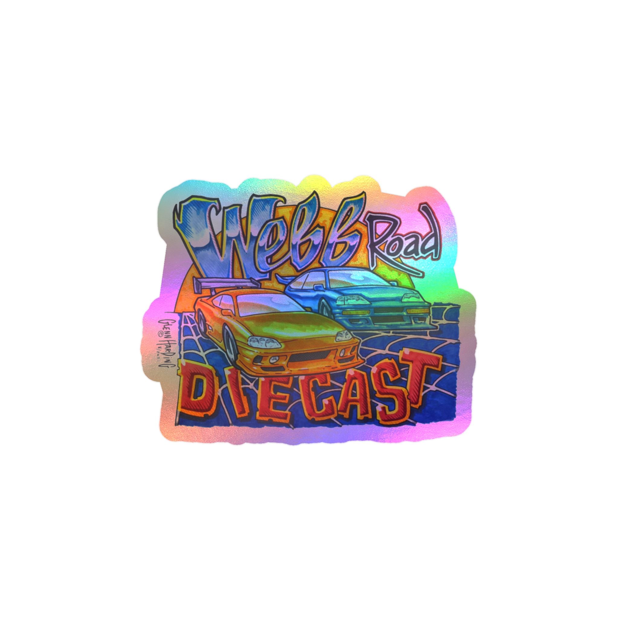 Diecast Car Kiss-Cut Vinyl Decal — "Webb Road" Racing Graphic