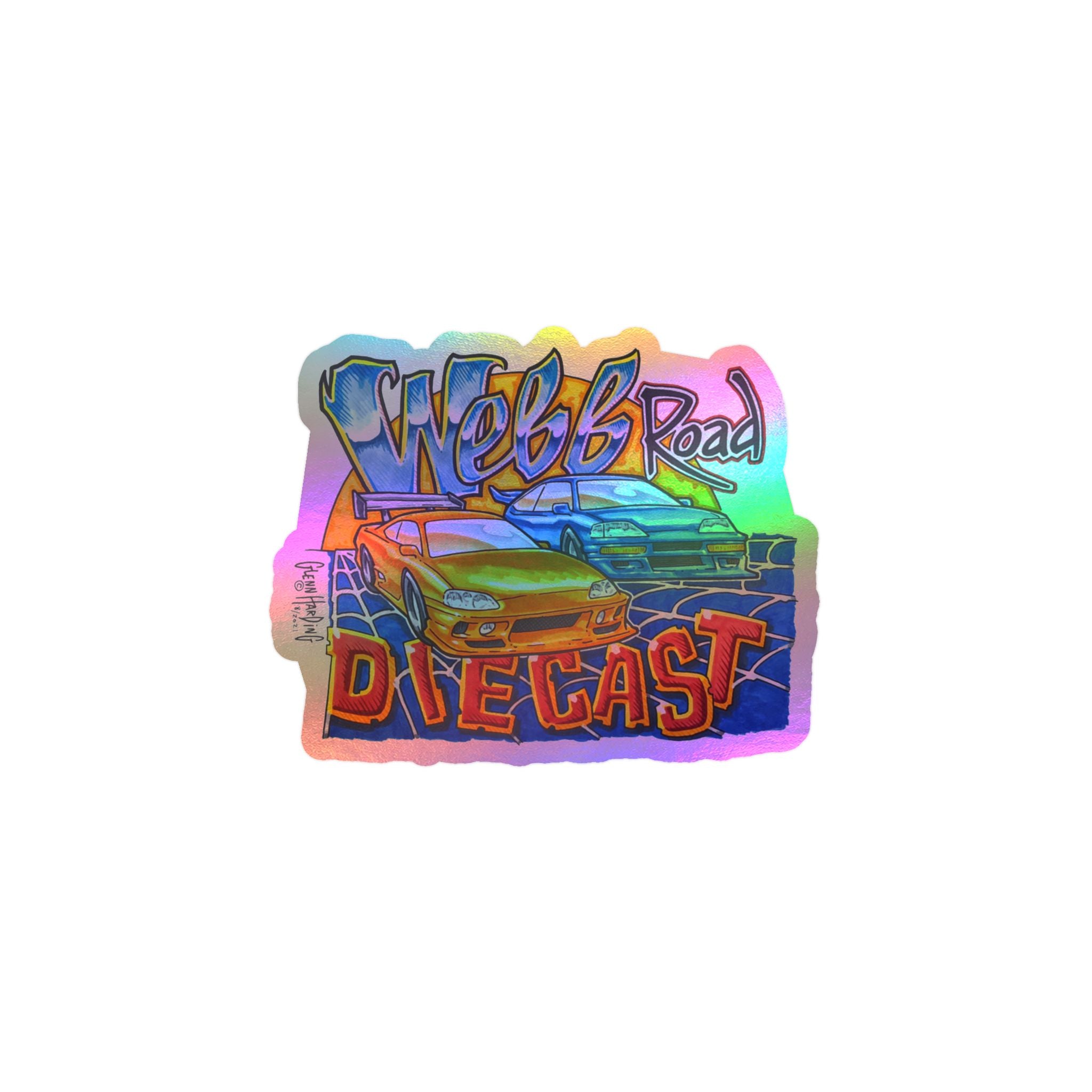 Diecast Car Kiss-Cut Vinyl Decal — "Webb Road" Racing Graphic